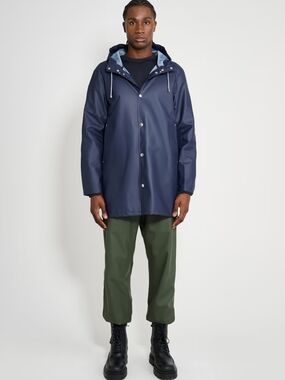 Stutterheim Electric Blue Hooded Raincoat